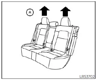 Nissan Kicks rear seat head restraint removal before folding