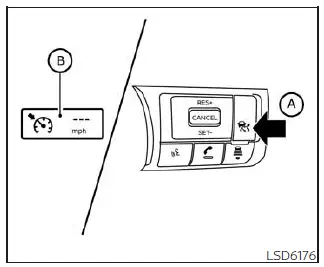Nissan Kicks activation procedure for conventional fixed speed cruise control mode