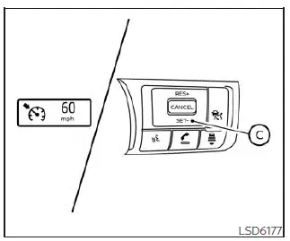 Nissan Kicks setting and maintaining desired cruise control speed
