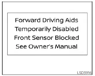 Nissan Kicks AEB with Pedestrian Detection malfunction warning indicator