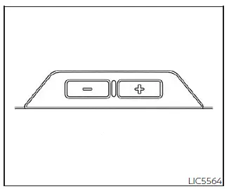 Nissan Kicks instrument panel brightness control buttons