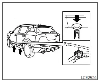 Nissan Kicks jack placement and flat tire removal procedure