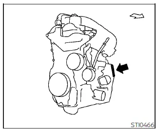 Nissan Kicks engine serial number location