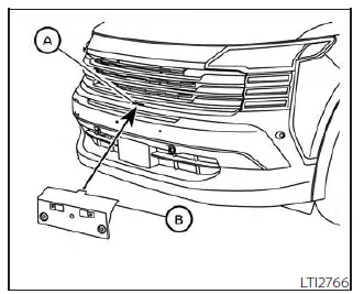 Nissan Kicks front license plate bracket alignment guide