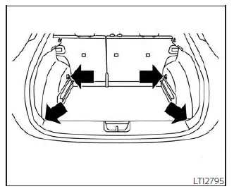Nissan Kicks cargo area luggage hooks and cargo securing points
