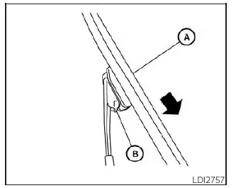 Nissan Kicks front windshield wiper blade replacement procedure