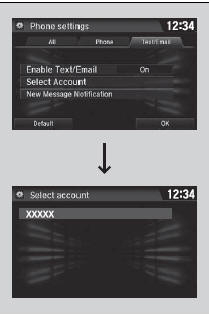 Selecting a Mail Account