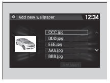 Honda Civic Owners Manual - Wallpaper Setup - Audio/Information Screen