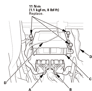 Honda Civic Service Manual - SRS Unit Removal and Installation - Secondary