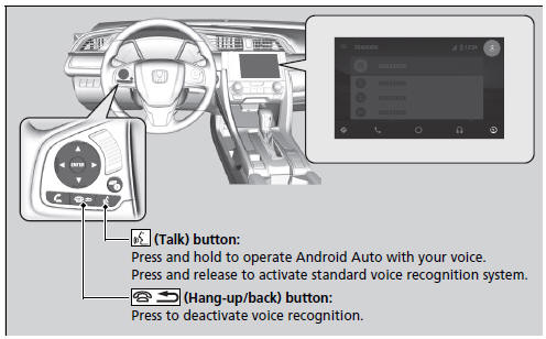 Operating Android Auto with Voice Recognition